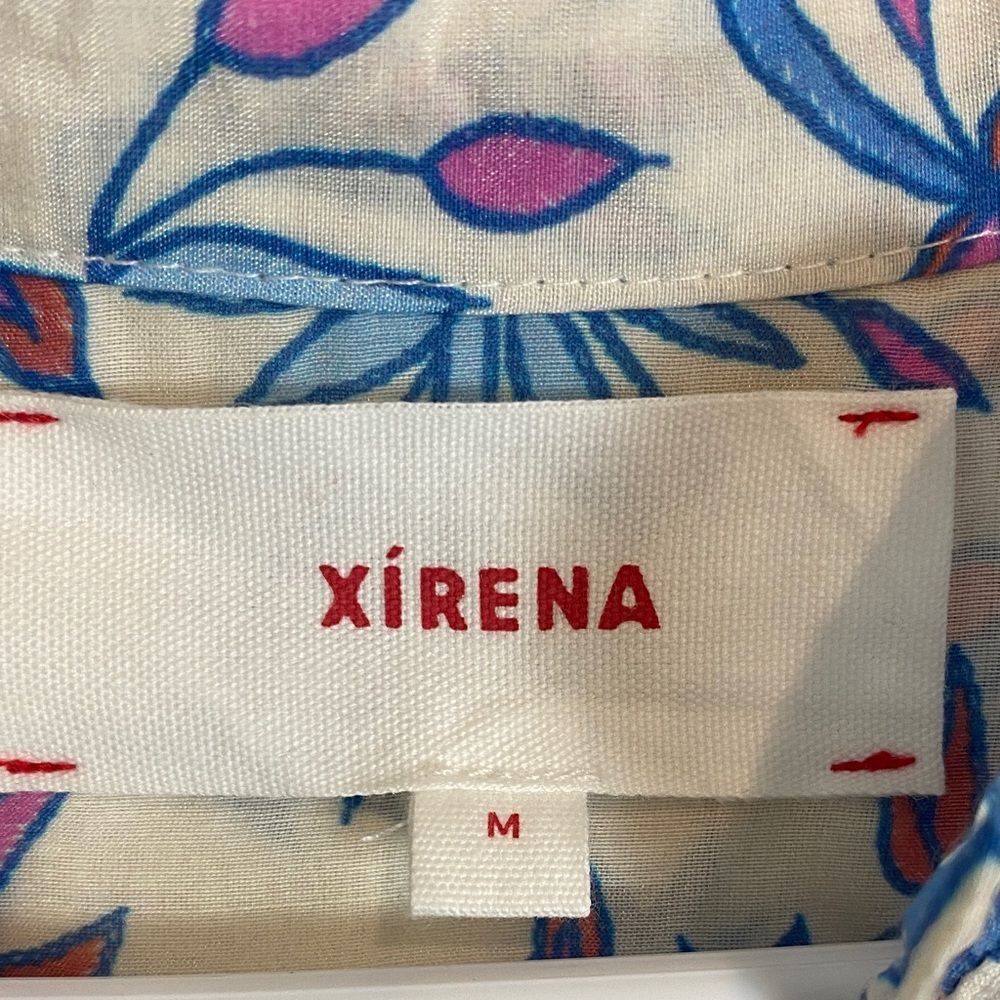 XIRENA April Ruffle Sleeves Dress In Ivory Blue Size M - Picture 5 of 8